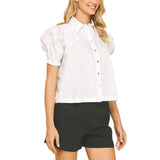 Tucked Detail Button Down Blouse