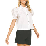 Tucked Detail Button Down Blouse