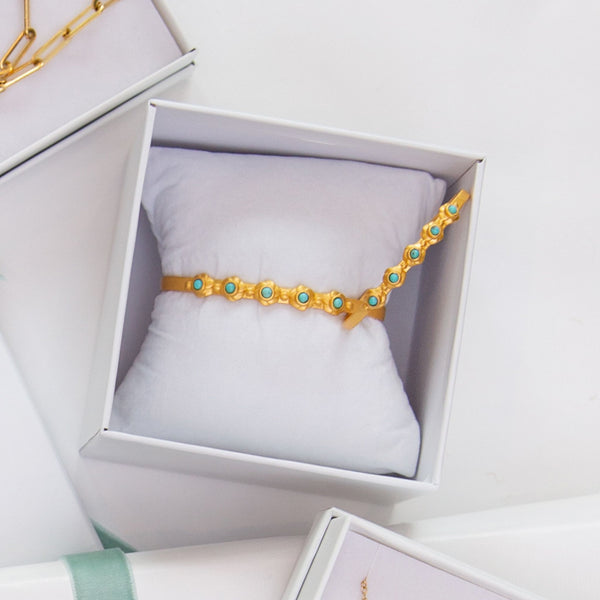 Turquoise Mommy and Baby Marie Matching Bracelet Gift Set