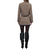 Tweed Jacket With Organza Trim