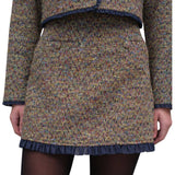 Tweed Skirt With Organza Detail