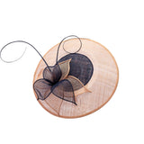Two-Tone Medium Saucer Sinamay Headband Fascinator