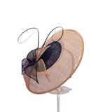 Two-Tone Medium Saucer Sinamay Headband Fascinator