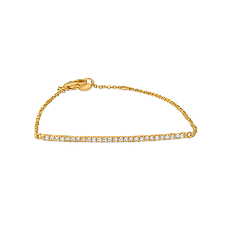 Vivian 14K Gold Diamond Bar Bracelet