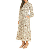 Western-Chic Horse Pattern Maxi Dress