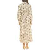 Western-Chic Horse Pattern Maxi Dress