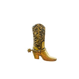Western Aged Brass Cowboy Boot Hat Pin