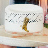 Western Aged Brass Cowboy Boot Hat Pin