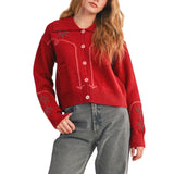 Western Design Sweater Cardigan