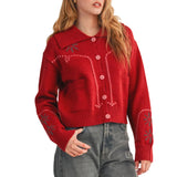 Western Design Sweater Cardigan