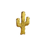 Western Patina Aged Brass Cactus Hat Pin Hat Bar