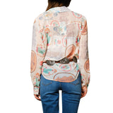 Western Print Chiffon Shirt
