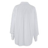 White Lapel Collar Botton Down Fit Daily Shirt