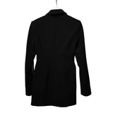 Woven Suiting Embroidered Tunic Blazer