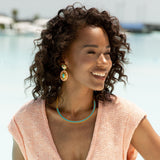 Coastal Turquoise Enamel Necklace