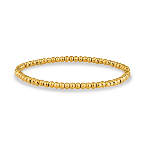 3mm Gold Beaded Bracelet