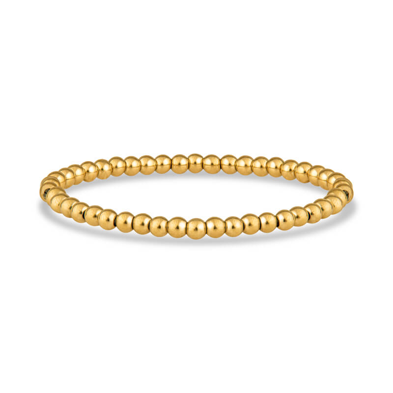 3MM, 4MM, 5MM and 6MM Beads Bracelet in Gold-filled, Beaded Bracelets –  YanYa