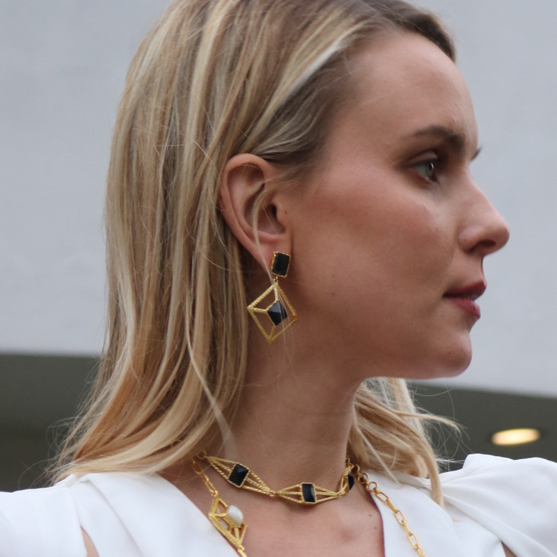 Milox Earring - Black Onyx
