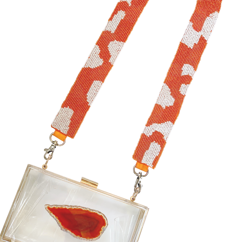 Beaded top purse strap