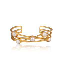 Pearl Wrap Cuff Bracelet
