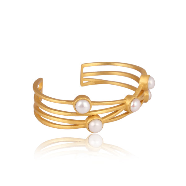 Pearl Wrap Cuff Bracelet