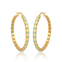 Turquoise Hoop Earrings