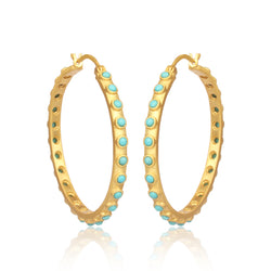 Turquoise Hoop Earrings