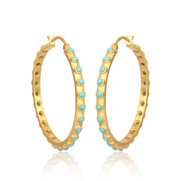 Turquoise Hoop Earrings