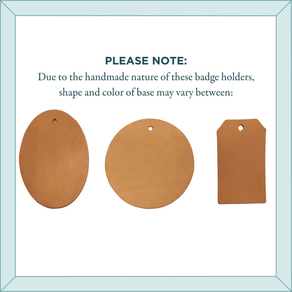 Turquoise Hexagon Badge Holder