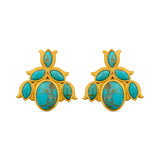 Bluebell Stud Earrings - Turquoise