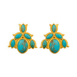Bluebell Stud Earrings - Turquoise