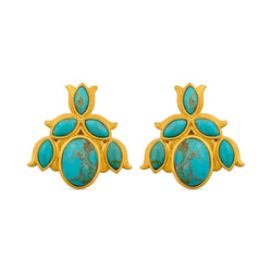 Bluebell Stud Earrings - Turquoise