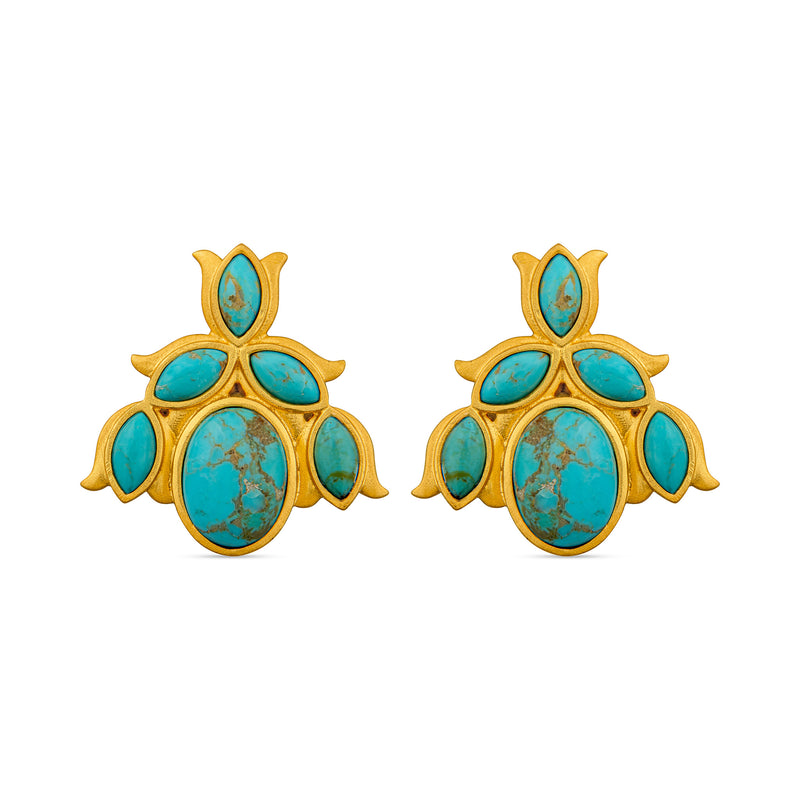 Bluebell Stud Earrings - Turquoise