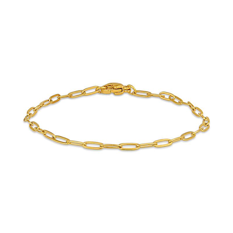 Gold Paperclip Chain Bracelet - 2.1mm