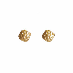 Gold Hammered Studs - Christina Greene LLC