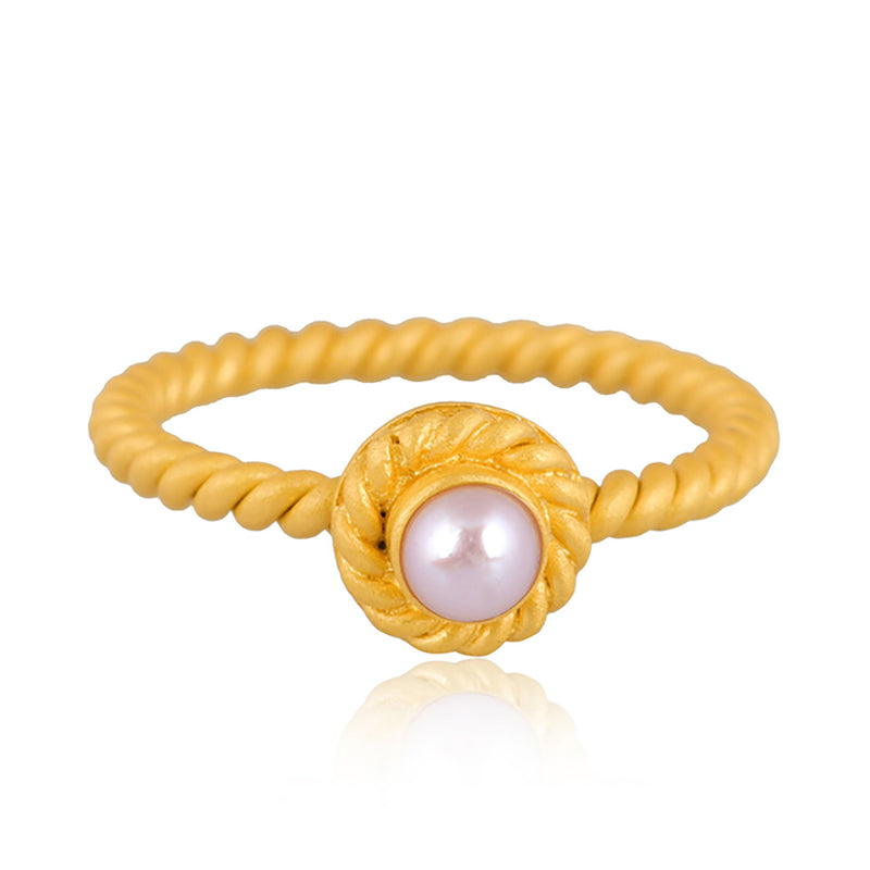 Anchors Away Ring - Pearl