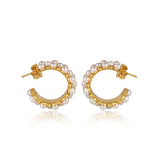 Sea Salt Hoop Earrings - Pearl