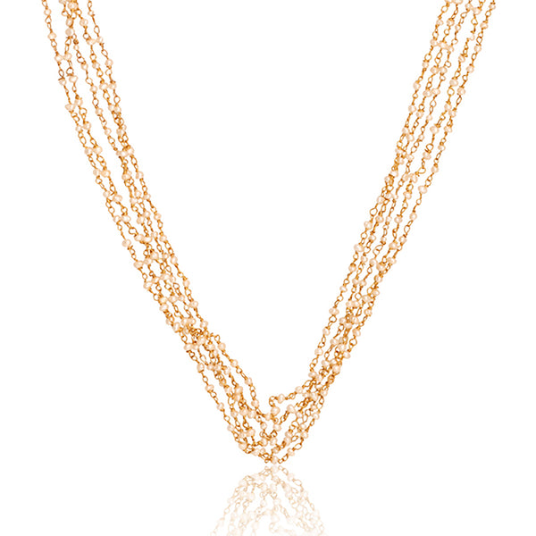 Stay Golden Necklace - Pearl