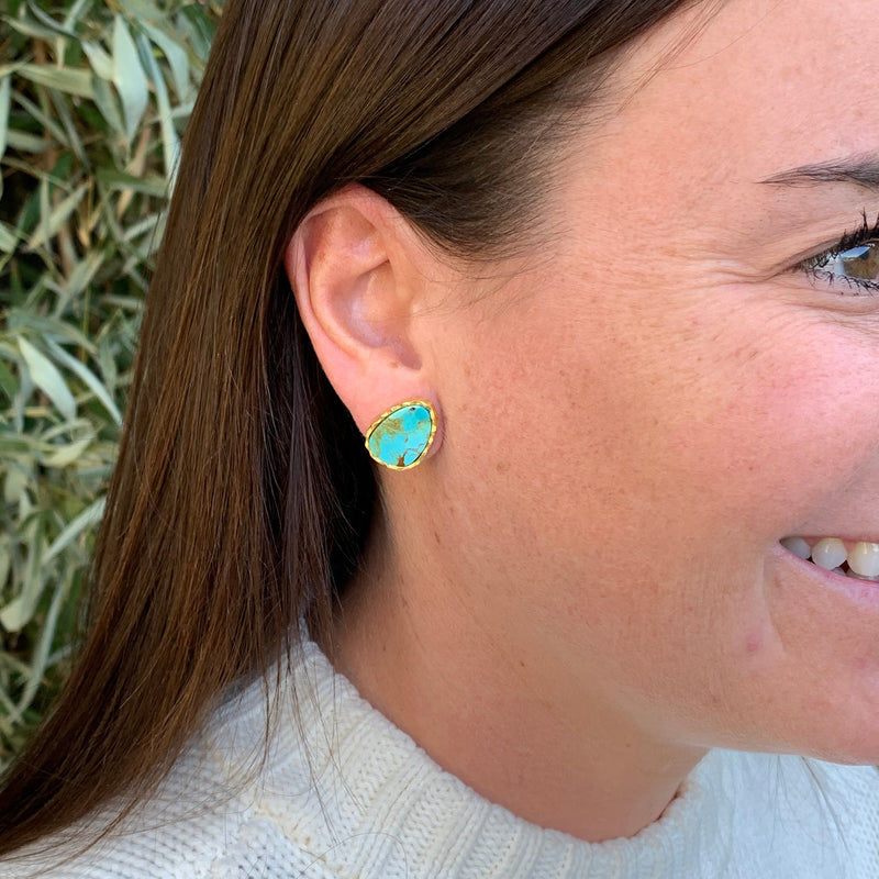 Stud Earrings - Turquoise