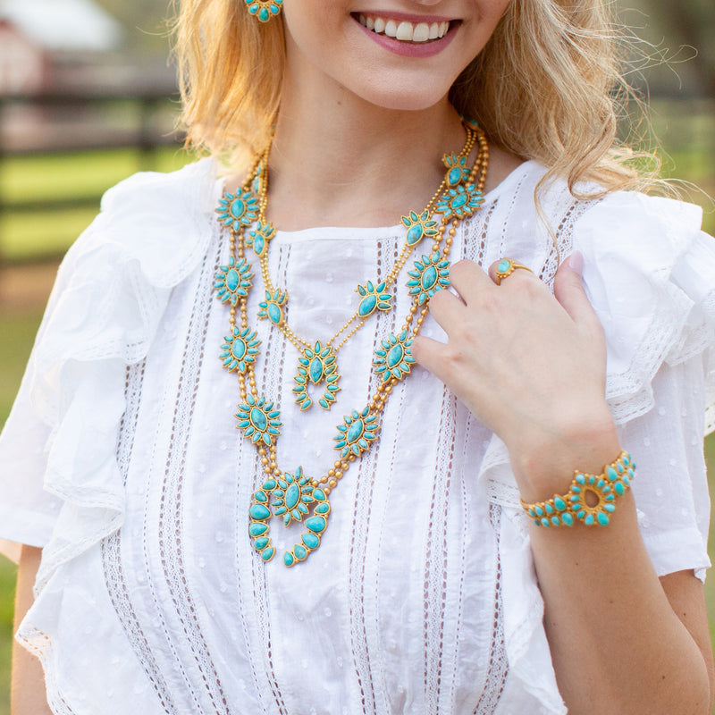 Ashford Turquoise Squash Blossom Necklace | Wholesale Accessory Market