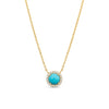 Aubrey 14K Gold Turquoise Pendant Necklace with Diamonds