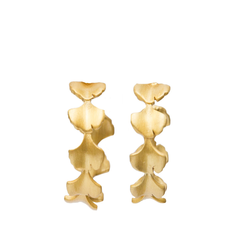 Crown of Ginkgo Hoop Earring - Christina Greene LLC