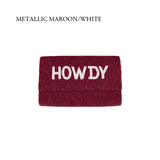 Custom Howdy Fully Beaded Clutch Purse - Christina Greene LLC