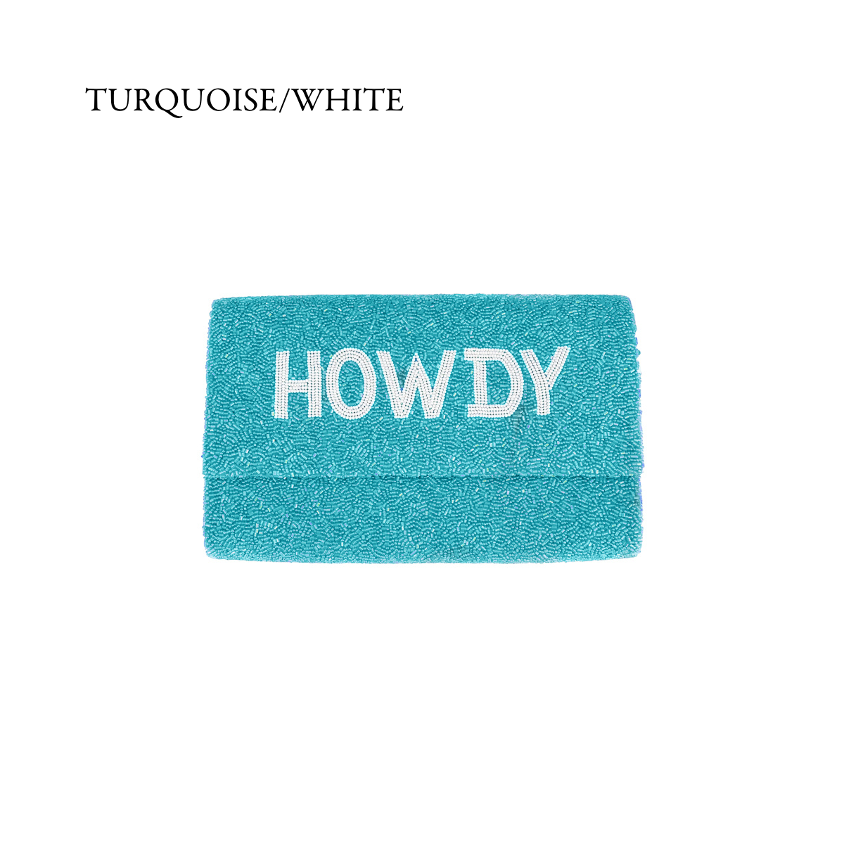 Custom Howdy Fully Beaded Clutch Purse - Christina Greene LLC