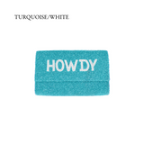 Custom Howdy Fully Beaded Clutch Purse - Christina Greene LLC