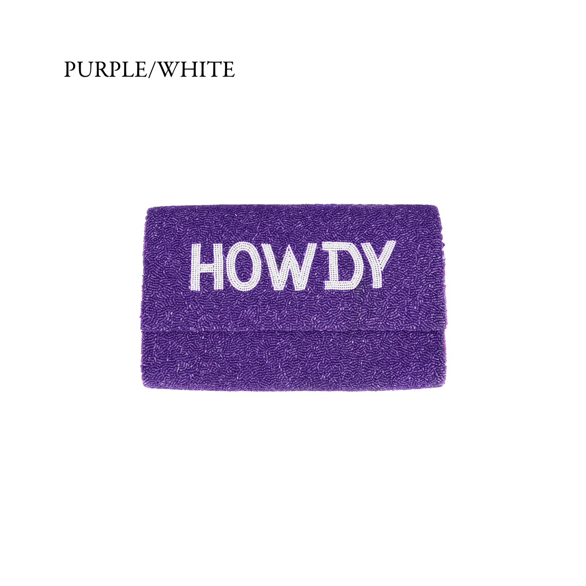 Custom Howdy Fully Beaded Clutch Purse - Christina Greene LLC
