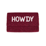 Custom Howdy Fully Beaded Clutch Purse - Christina Greene LLC