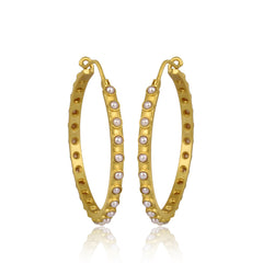Pearl Hoop Earrings