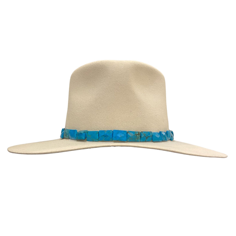 Large Turquoise Faceted Hat Band