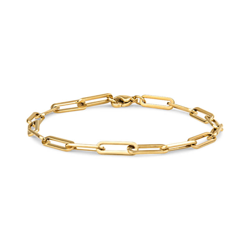 Gold Paperclip Chain Bracelet